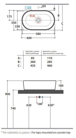 Раковина Globo Forty3 FO061BI