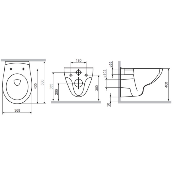 Подвесной унитаз Damixa Elder DX17C1700SC с крышкой-сиденьем