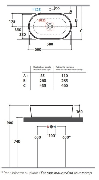 Раковина Globo Forty3 FO061BI