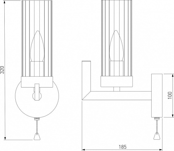 Бра Eurosvet Arganie 60133/1 серебро