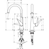 Смеситель для кухни hansgrohe Talis M51 72812000 для водонагревателей открытого типа