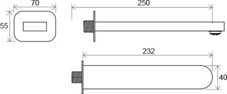 Излив для ванны Ravak CR 027.00 X07P113