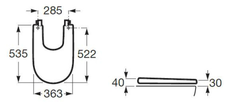 Крышка для биде Roca Meridian 8062A200B Soft Close