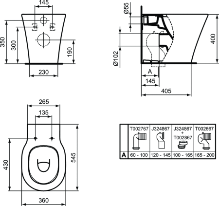 Унитаз соло Ideal Standard Connect Air E004201