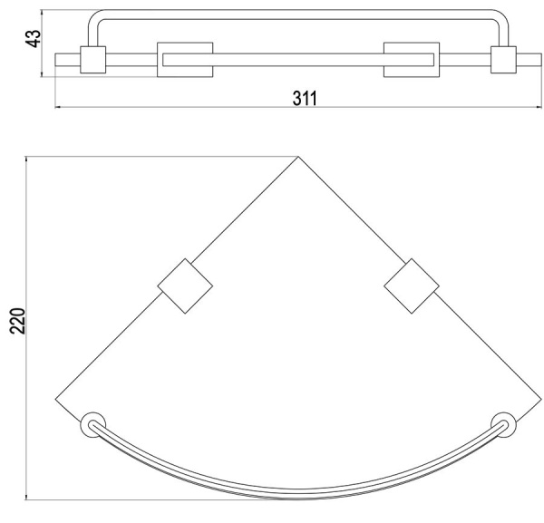 Полка Timo Selene 10073/00