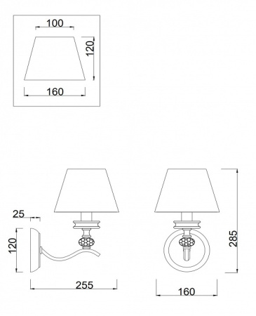 Бра Freya Alessandra FR2016WL-01BZ