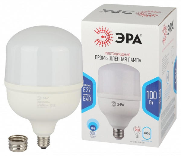 Лампа светодиодная Эра Стандарт E27/E40 100Вт 4000K LED POWER T160-100W-4000-E27/E40