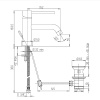 Смеситель для раковины Paini Cox 78PZ211LBL с донным клапаном