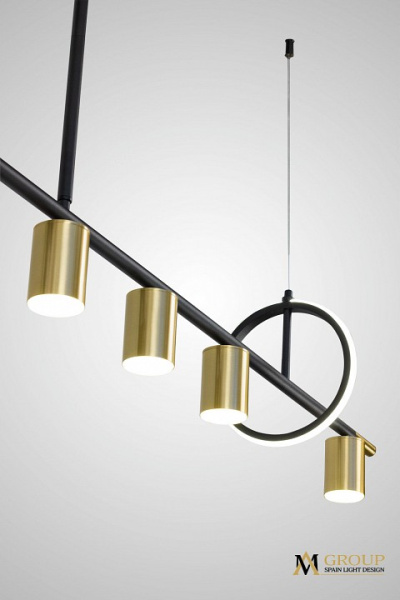 Люстра на штанге AM-Group  AM438 POLISHED GOLD