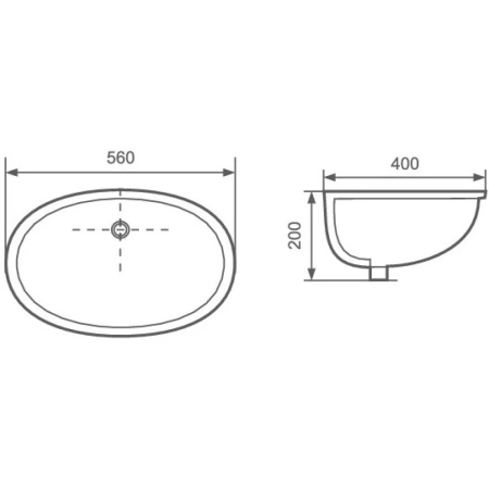 Раковина 56x40 см Aquatek AQ8091-00