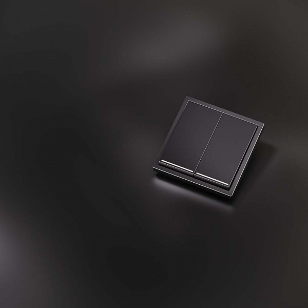 Клавиши для выключателя двухклавишного с подсветкой Voltum S70 METAL VLSM000412