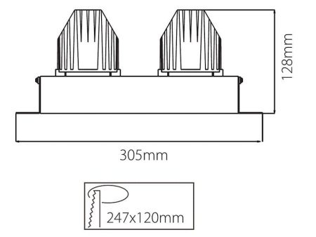 Рамка на 2 светильника Deko-Light  930097