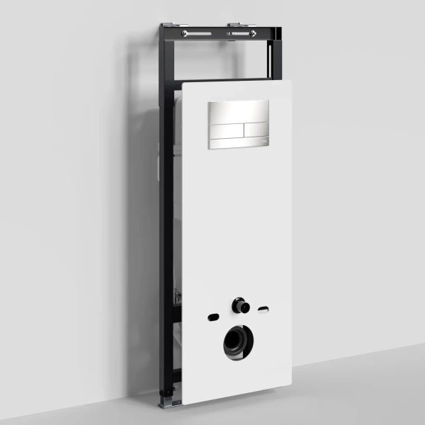 Инсталляция для унитаза WasserKRAFT Salm 27 27TLT.010.ME.WH.BN04 с кнопкой смыва, никель