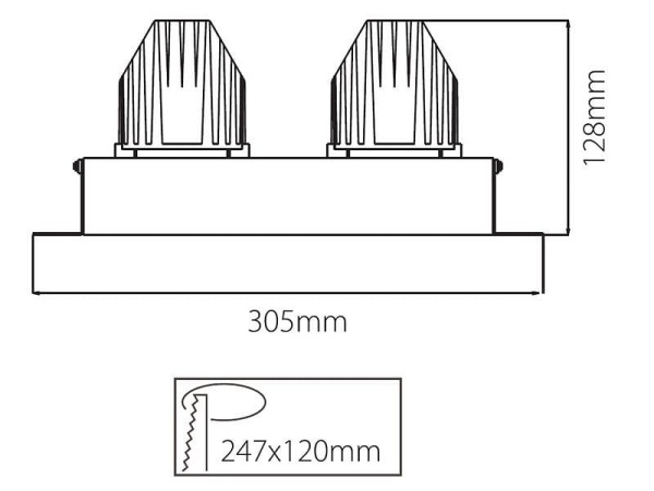 Рамка на 2 светильника Deko-Light  930097