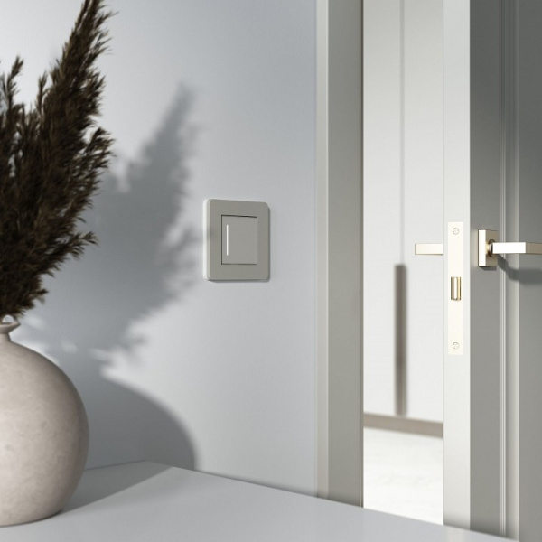 Выключатель одноклавишный с подсветкой без рамки Werkel дымчатый W4512014