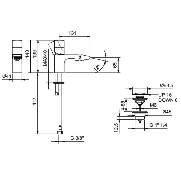 Смеситель для биде Fantini Nice 65 02 S008SF