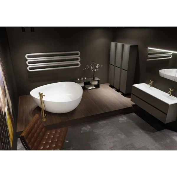 Ванна из литьевого мрамора Riho Oviedo B125001105 160x160 см, отдельностоящая, белый