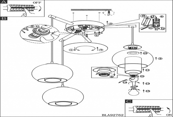 Подвесной светильник Eglo Bolsano 92762