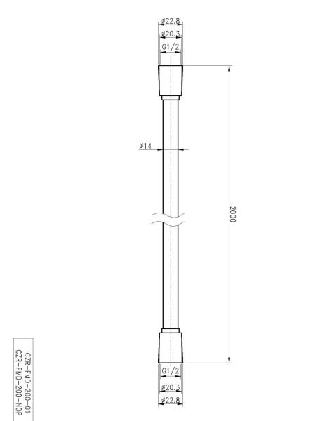 Душевой шланг Cezares CZR-FMD-200-NOP черный