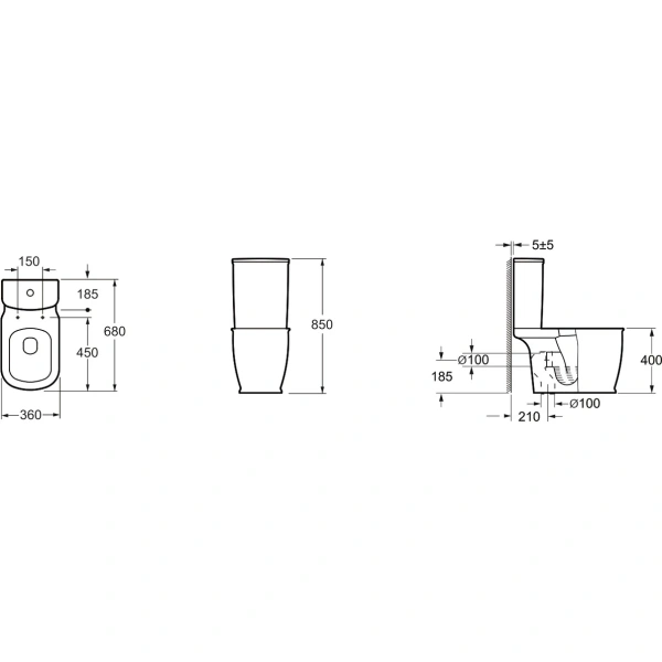 Унитаз-компакт Grossman Comfort GR-N3013 с сиденьем микролифт, белый
