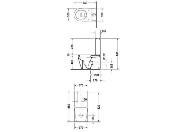 Чаша напольного унитаза Duravit Starck 2 2145090000