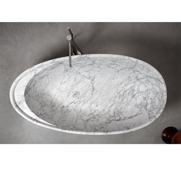 Ванна из искусственного камня Antonio Lupi Eclipse 185x95.5 ECLIPSE Marmo Carrara каррарский мрамор
