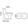 Унитаз-компакт SantiLine SL-5015 с сиденьем микролифт, белый