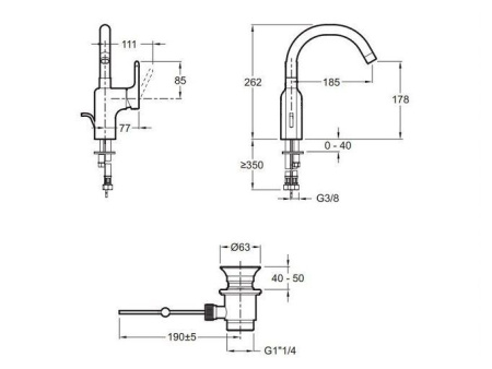Смеситель для раковины Jacob Delafon Singulier E10862-CP