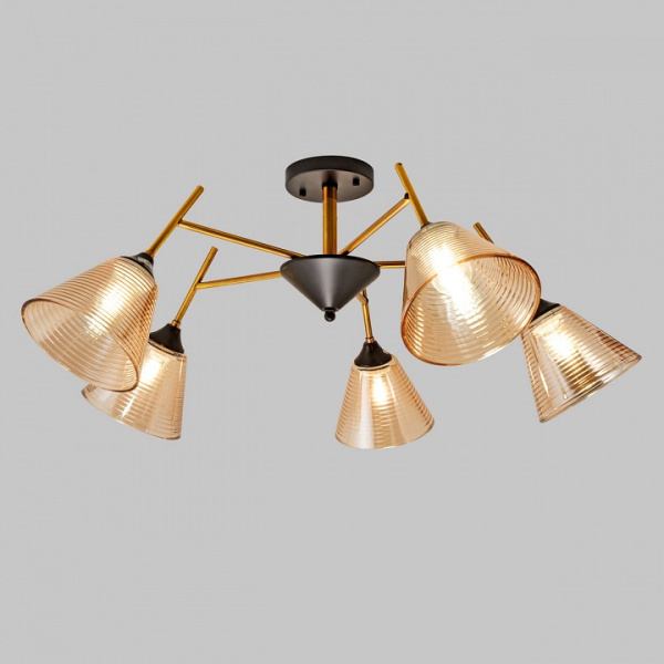 Люстра на штанге Imex MD.4250 MD.4250-5-S-COP+BK