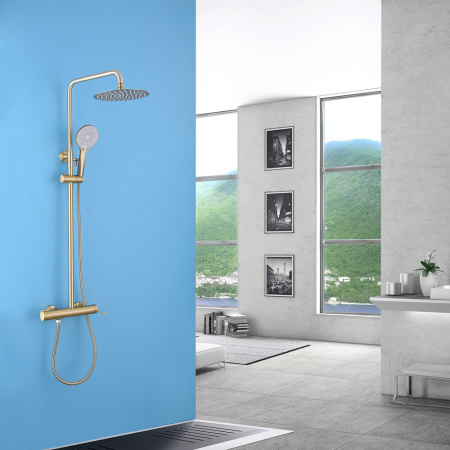 Душевая стойка Abber Emotion AF8816GL золото матовое