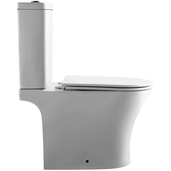 Унитаз-компакт GID Tr2181 безободковый, с сиденьем микролифт, белый