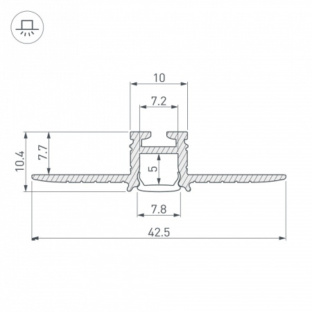 Профиль встраиваемый Arlight PIK 030563