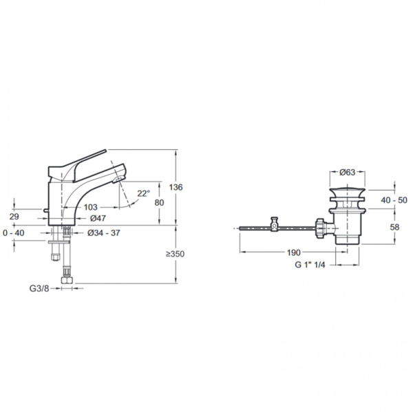 Смеситель для раковины Jacob Delafon Brive E75759-CP
