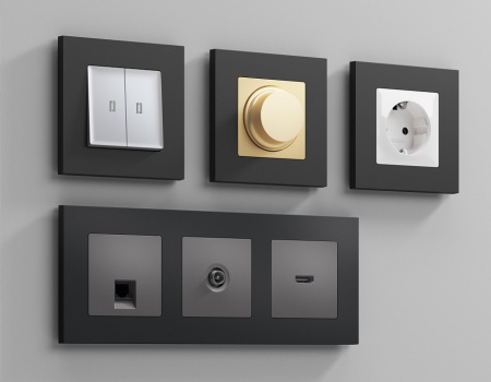 Рамка на 4 поста Ambrella Volt Qubi AF250804