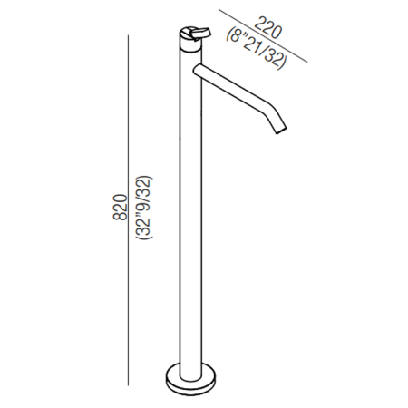 Смеситель для ванны Agape Square ARUB1115A