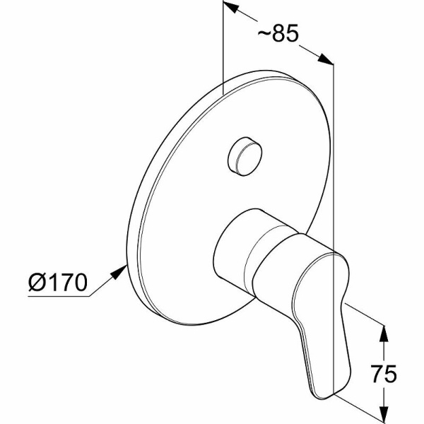 Смеситель для ванны и душа Kludi Pure&Easy 376590565
