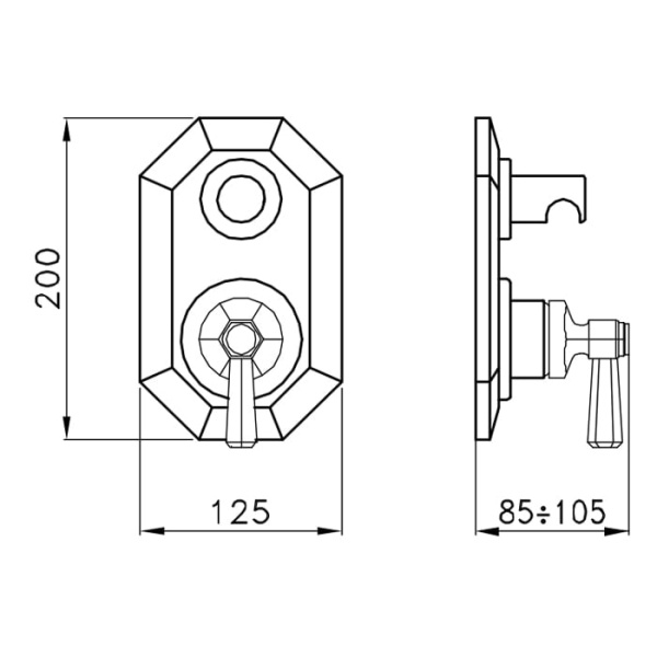 Смеситель для душа Stella Eccelsa EC 01405 AU00 золото