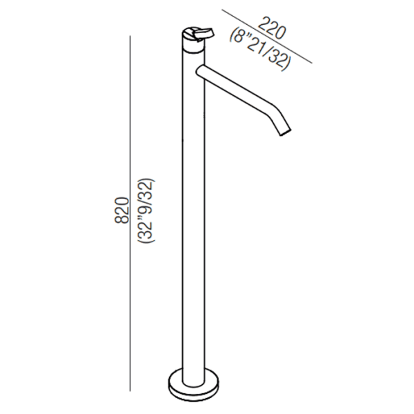 Смеситель для ванны Agape Square ARUB1115A