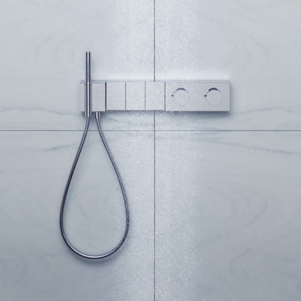 Термостатический смеситель для душа Axor Edge 46711000 с душевым гарнитуром