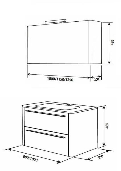 Зеркальный шкаф AM.PM Awe M15MCX1001VF венге текстурированный
