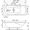 Акриловая ванна 150x70 см Vagnerplast Aronia VPBA157ARN2X-04