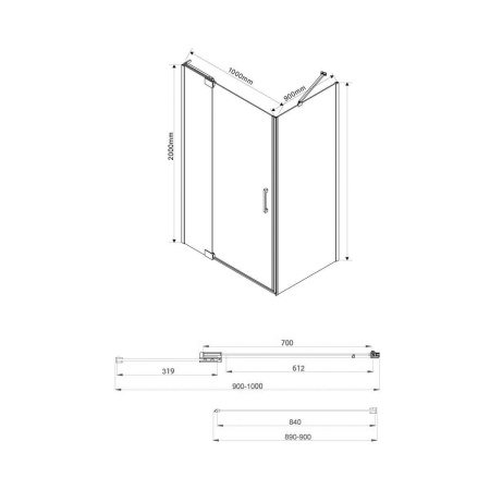 Душевой уголок Vincea Extra VSR-1E901090CL
