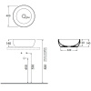Раковина Azzurra Elegance Circle 40 ELLA040140C0BI/(ECI40 bi)*0
