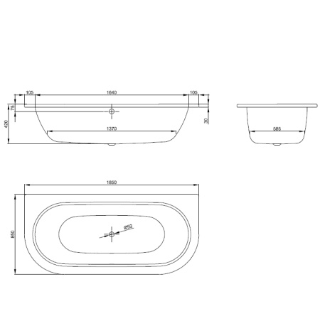 Стальная ванна Bette STARLET 185x85 8320-000
