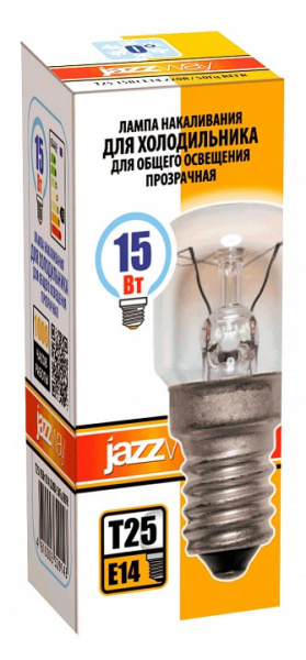 Лампа накаливания Jazzway  E14 15Вт 2700K T25 15W E14 220V REFR