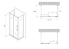 Душевой уголок Abber Schwarzer Diamant AG30100H-S85-S85