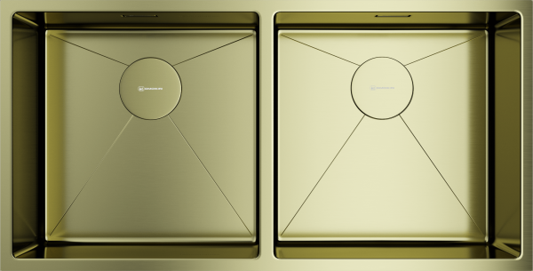 Кухонная мойка Omoikiri Taki 86-2-U/IF 4993792 светлое золото