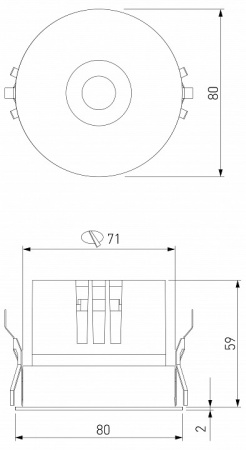 Встраиваемый светильник Elektrostandard Bliss a069409