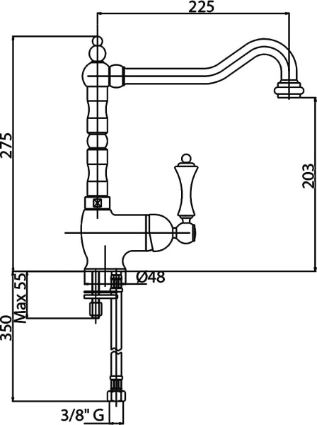 Смеситель для кухни Cezares Margot MARGOT-LLM2-03/24-Bi