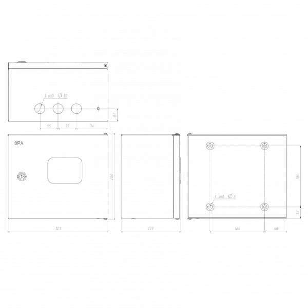 Электрический щиток накладной Эра  NO_SIMPLE_STM_SHMPg(okno)-02_IP54